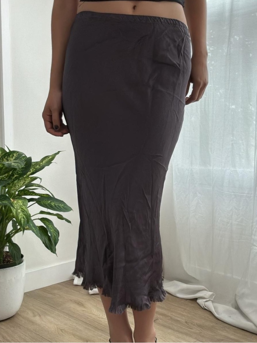 Silky Midi Skirt